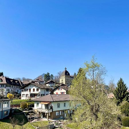 Studio Bahnhof Spiez Appartamento Esterno foto
